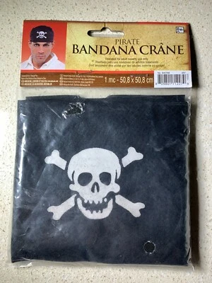 Pirate Bandana Crane Skull Black - Image 1 of 2