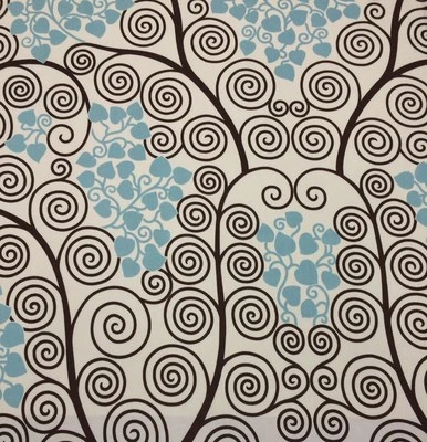 LIBRO DE CUENTOS KRAVET 615 PERGAMINO AZUL CHOCOLATE FLORAL FR TELA POR YARDA 54"W Foto 1 de 4