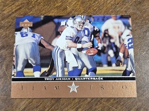1996 Upper Deck Team Trio #TT40 Troy Aikman Dallas Cowboys - Picture 1 of 2
