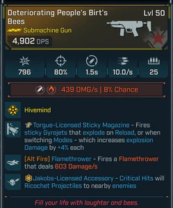 🍭Borderlands 4 Deteriorating People's Birt's Bees - Submachine Gun✅PC/XBOX/PS5 - Bild 1 von 1