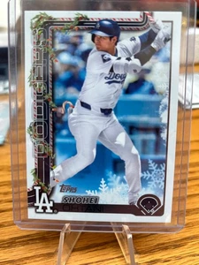 2025 Topps Holiday Shohei Ohtani Candy Cane Image Variation Dodgers SP #H200 - Picture 1 of 2