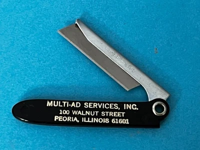 Vintage Folding Razor Knife/Cutter- Advertisement Promo Peoria Illinois - Image 1 of 4