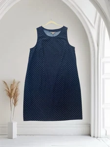 Woman Within Damen Cord Kleid Gr. 22 W Blau Print Herbst Chic - Bild 1 von 19