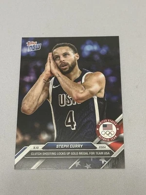 2024 Topps Now Juegos Olímpicos Stephen Curry (Noche Nocturna) #27 EE. UU. / Guerreros Foto 1 de 2