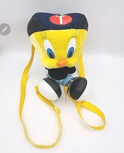 Vintage Looney Tunes Tweety Vogel 15 Zoll Plüsch Rucksack 1999 Space Jam - Bild 1 von 3