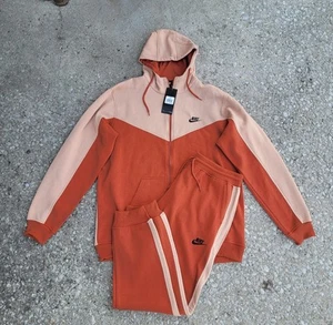 NWT Nike Orange Hoodie Sweatshirt Sweatpants Sweatsuit 3XL - Picture 1 of 10