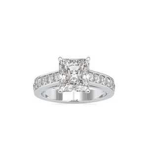 3.94ct IGI Certified Lab Grown Diamond Engagement Ring Radiant Cut 14K Gold - Picture 1 of 14