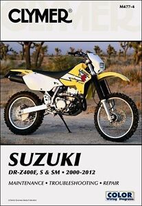 Clymer Manual M477-4 for Suzuki DRZ400, DRZ400E, DRZ400S, DRZ400SM (2000 - 2012)
