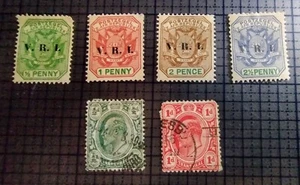 Transvaal Stamp Lot of 6. Scott's # 202...282. Used. sal's stamp store. - Imagen 1 de 1
