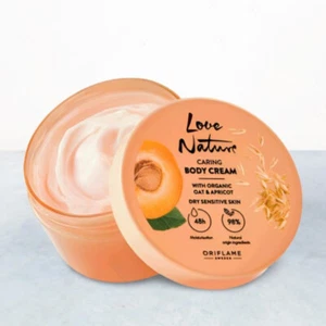 Crema corporal orgánica para el cuidado de Oriflame avena y albaricoque 41262 200 ml LOVE NATURE - Imagen 1 de 4