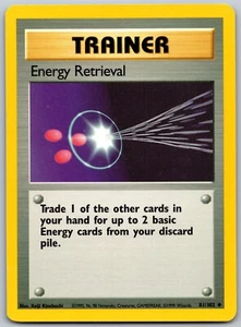 Energy Retrieval 81/102 Common Base Set 1999 WOTC Pokemon Karte - Bild 1 von 2
