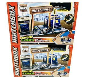MatchBox Cars Set Of 2 Adventure Links Police Headquarters Mattel 2012 Retired - Picture 1 of 8