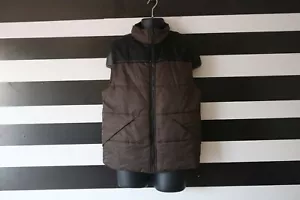 Jeans By Buffalo Men’s Vest Full Zip Brown / Black Size M Medium - Picture 1 of 5
