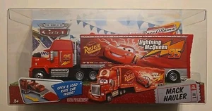 NEW! Disney Pixar Cars Rust-eze  Deluxe Mack Hauler Vehicle #1 Lightning Mcqueen - Picture 1 of 2
