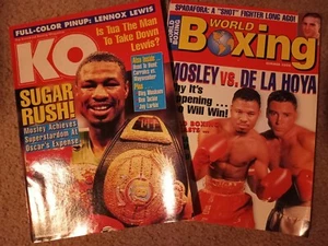 Shane Mosley Lot of 2 Boxing KO Magazine fought Delahoya Cotto Mayweather Vargas - Picture 1 of 3