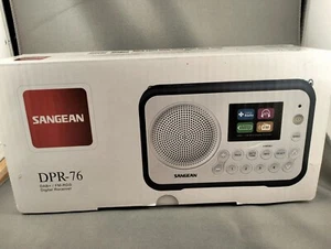 Sangean DPR-76 White-Ink Blue DAB+ / FM Portable Digital Radio As New Condition - Picture 1 of 14