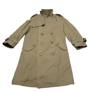 Brooks Brothers Jacket Boys 12 Brown No Liner Trench Coat USA Made Double Breast - Picture 1 of 16