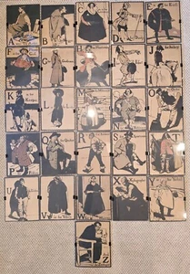 28 Antique SIR WILLIAM NICHOLSON A-Z Woodcuts Estate of ROBERT ANDREW PARKER - Picture 1 of 8