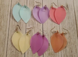 SALE Set Of 6 Women’s Earrings Pastels Earrings Jelly Material Plastic Earrings - Picture 1 of 1