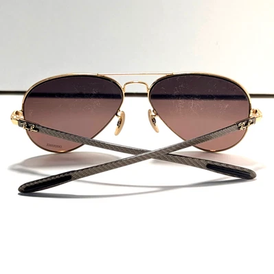 Gafas de sol Ray-Ban RB8317CH dorado púrpura espejo polarizado cromance SOLO MARCOS Foto 1 de 4