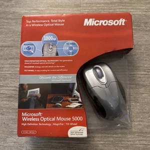 Microsoft Wireless Optical Mouse 5000 High Definition with Tilt Wheel Model 1007 - Picture 1 of 4