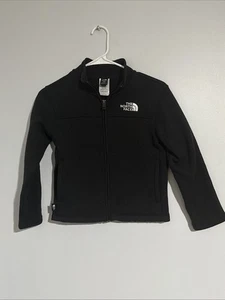The North Face Fleece All Black Full Zip Jacket Coat Boys Size S - Picture 1 of 3