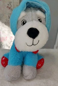 Costume squalo con cappuccio blu peluche Midwood super morbido 10" grigio/grigio cane imbottito - Foto 1 di 3