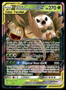 Pokemon TCG SM - Unified Minds #1/236 Rowlet & Alolan Exeggutor GX LP+ - Bild 1 von 2