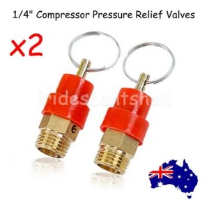 2PACK 1/4" Brass Air Compressor Safety Relief Valve Pressure Release Regulator - Picture 1 of 9