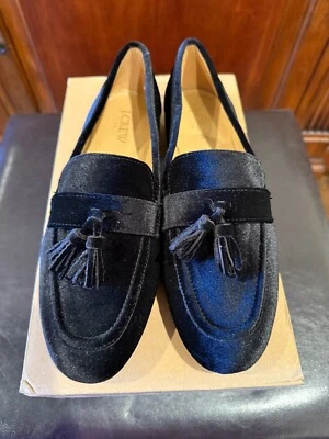 Mocasines con borla de terciopelo de fábrica J.CREW BU505 - talla 8 - Rt $138 - nuevos en caja Foto 1 de 4