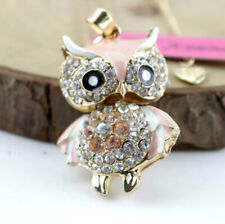 Fashion owl Enamel RhinestoneNecklace hot Animal Pendant Betsey Johnson Jewelry