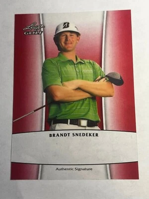 2012 Leaf Metal RED LAMINATE PROOF MISSING AUTO & #/5 Brandt Snedeker - Image 1 of 2