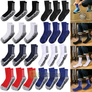 1-6 Pairs Premium Sport Anti Slip Socks w/Grip Soccer Football Basketball Socks - Picture 1 of 68