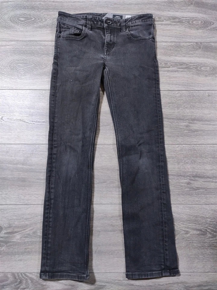 Volcom Jeans Mens 27 Vorta Slim Straight Black Denim Pants Preowned - Image 1 of 4