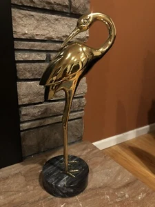 brass crane statue - Picture 1 of 3