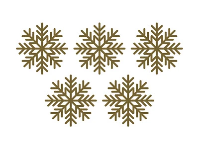 Paquete múltiple de copos de nieve (5) calcomanías de vinilo para ventana decoración navideña pegatina de coche Foto 1 de 3