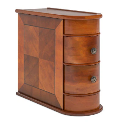 1pcs Solid Wood Bedroom Bedside Table with Storage Drawers Solid Wood Side Table - Image 1 of 4