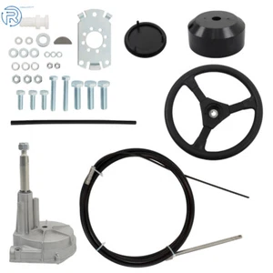 15 Feet SS13715 Steering Cable Boat Rotary Steering System Outboard Kit - Picture 1 of 8