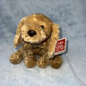 GUND Charcos de Colección Cachorro Perro Cuello Rojo Peluche Bronceado Animal de Peluche - Imagen 1 de 6