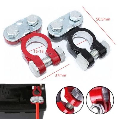 2Pcs Car Terminal Clamp Pile Clip Post Heavy-duty Auto Boat Truck Head Connector - Image 1 of 4
