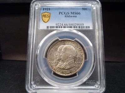 1921 MS66 Alabama Silver Commemorative PCGS Certified Gem - Bright/Toned - Image 1 of 4
