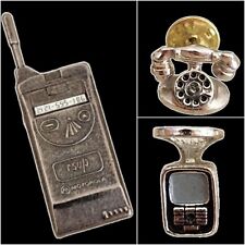 Vintage Lot Lapel Pins 3D Phone Cellphone Tv Television Motorola Cell Rugin 