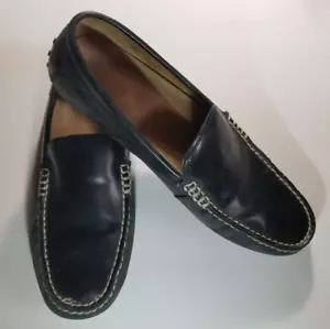 Hombres Polo Ralph Lauren Zapatos de Conducir Woodley EE. UU. Talla 11D Cuero Negro 11503 - Imagen 1 de 9
