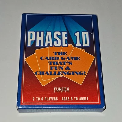 VTG Phase 10 Card Game Fundex 1992 Box Open / Cards Sealed / NEVER PLAYED - Image 1 of 4