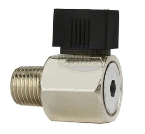 1/4" Male NPT Ball Valve Water Moisture Air Tank Drain Pet Cock Petcock - Picture 1 of 7