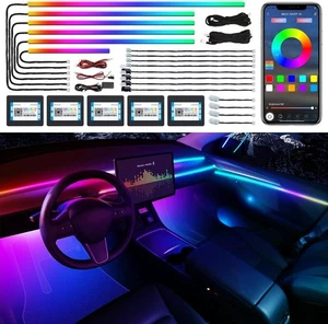 Dreamcolor Acrylic Interior Car LED Strip Light with Wireless APP, RGB 18 in ... - Picture 1 of 7