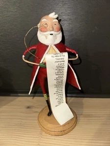 Lori Mitchell ESC Christmas Santa Figure-Santa’s List-Primitive Whimsy Decor /rw - Picture 1 of 6