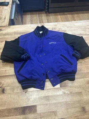 Chaqueta Letterman American Girl Vintage Logo Juvenil Niña Talla Mediana Púrpura/Negro Foto 1 de 4