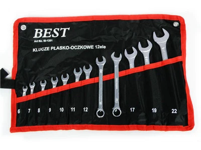 LED LEDS SET SERIE 12 CHIAVI COMBINATE FISSE STELLA CHIAVE MISURE DA 6 A 22MM SUPPORTO