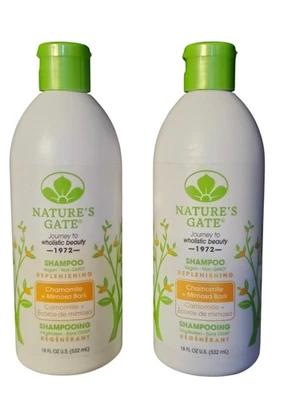 Champú reponedor de corteza Nature's Gate manzanilla + mimosa 18 fl. oz (lote de 2) Foto 1 de 2